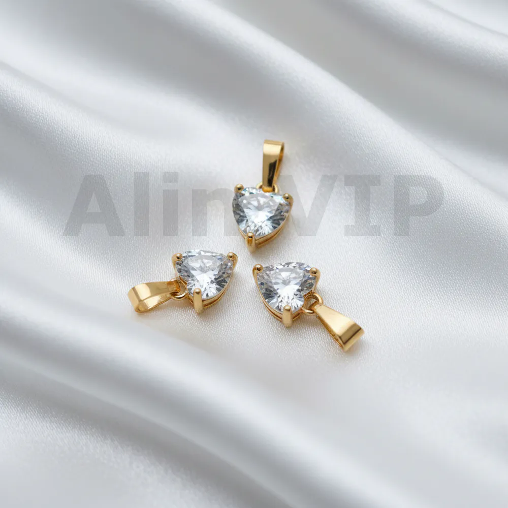 liontin wanita gold hati solitaire permata zircon alin vip ltw058