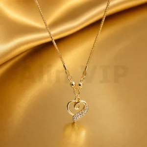 kalung gold liontin hati permata mewah klw021 alin vip