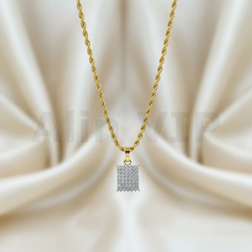 kalung gold liontin kotak permata mewah klw024 alin vip