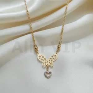 kalung gold liontin kupu hati unik klw039 alin vip