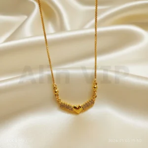 kalung gold liontin love glossy mewah klw027 alin vip