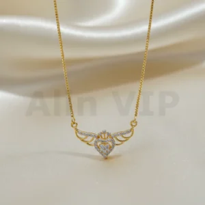 kalung gold liontin sayap hati mewah klw028 alin vip