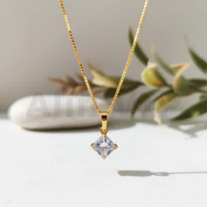 kalung gold liontin simpel permata zircon klw116 alin vip