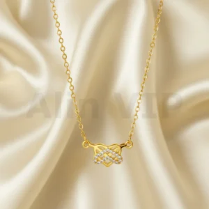 kalung gold liontin simpul hati infinity permata cinta abadi klw080 alin vip