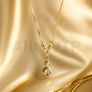 kalung gold liontin tetes air mewah klw030 alin vip