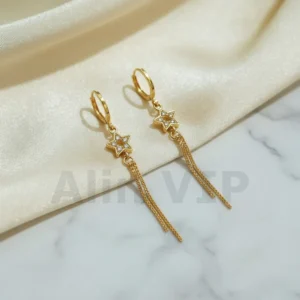 Anting Wanita Bulat Permata Gold Anti Karat - Elegan Harian