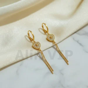 Anting Wanita Permata Zircon Gold Anti Karat - Minimalis Kerja