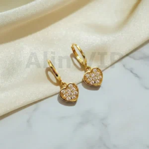 Anting Wanita Juntai Permata Gold Anti Karat - Kado Spesial