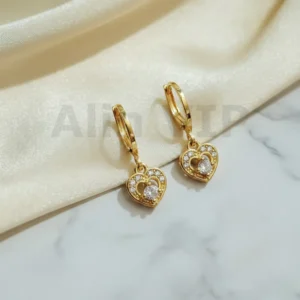 Anting Wanita Juntai Permata Silver Anti Karat - Elegan Harian