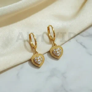 Anting Wanita Juntai Permata Gold Anti Karat - Gaya Kekinian