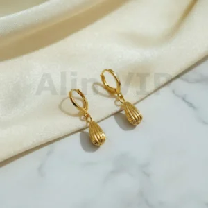 Anting Wanita Juntai Simpel Gold Anti Karat - Kado Spesial