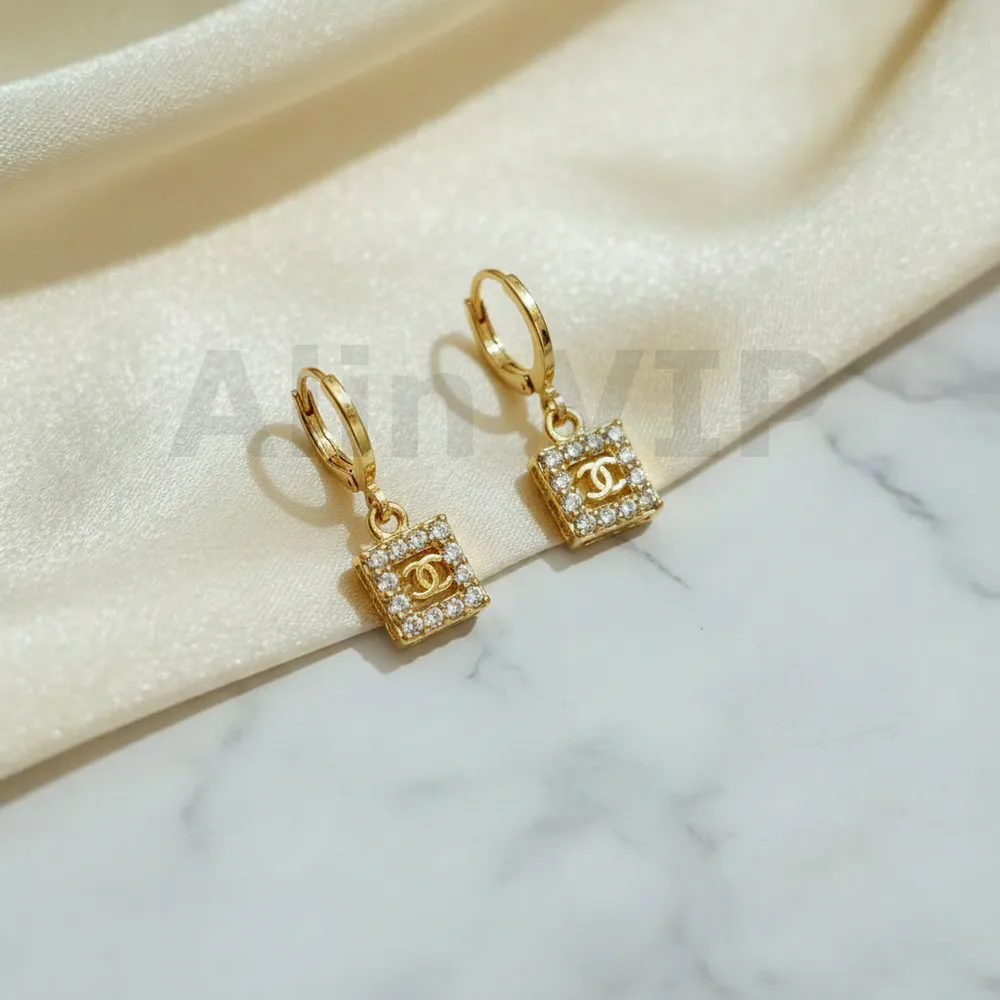 anting juntai kotak permata zircon alin vip atw020