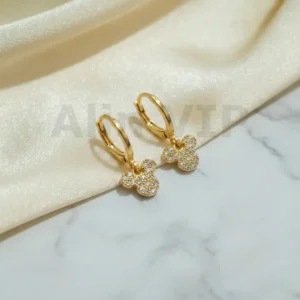 Anting Wanita Juntai Oval Silver Anti Karat - Gaya Kekinian