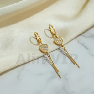 Anting Wanita Love Gold Anti Karat - Gaya Kekinian