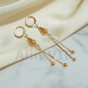 Anting Wanita Gold Anti Karat - Gaya Kekinian