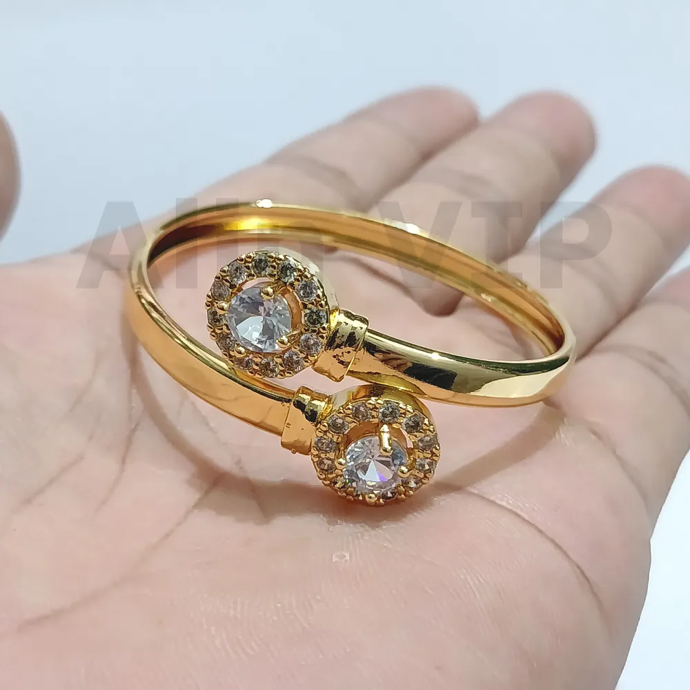 gelang anak bangle adjustable lapisan logam gold mata zirconia eksklusif alin vip gla031