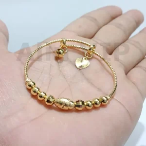 gelang anak bangle bola bandul hati lonceng lapis emas etnik tradisional alin vip gla039