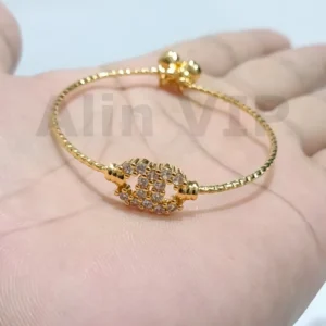 gelang anak bangle logo zirconia lapis emas stylish elegan formal alin vip gla035