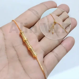 gelang serut wanita lapis gold zircon model bambu alin vip gls011